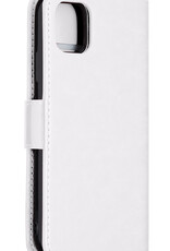 NoXx Hoes Geschikt voor iPhone 12 Mini Hoesje Bookcase Hoes 2-in-1 Uitneembaar Cover Hard Case - Wit