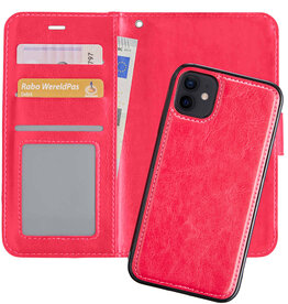 Nomfy Nomfy iPhone 12 Mini 2-in-1 Hoesje BookCase Uitneembaar - Donkerroze