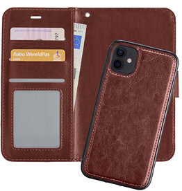Nomfy Nomfy iPhone 12 Mini 2-in-1 Hoesje BookCase Uitneembaar - Bruin