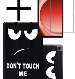 NoXx NoXx Samsung Galaxy Tab A9 Hoes Met Screenprotector - Don't touch me