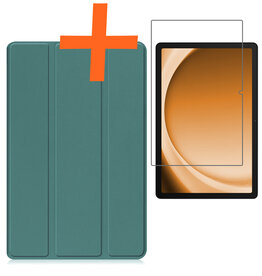 Nomfy Nomfy Samsung Galaxy Tab A9 Hoes Met Screenprotector - Donkergroen