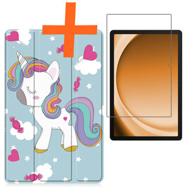 Nomfy Nomfy Samsung Galaxy Tab A9 Hoes Met Screenprotector - Eenhoorn