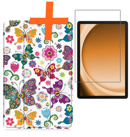 Nomfy Nomfy Samsung Galaxy Tab A9 Plus Hoes Met Screenprotector - Vlinders