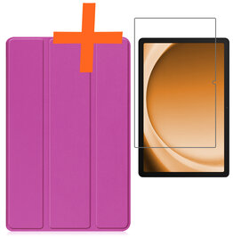 Nomfy Nomfy Samsung Galaxy Tab A9 Hoes Met Screenprotector - Paars