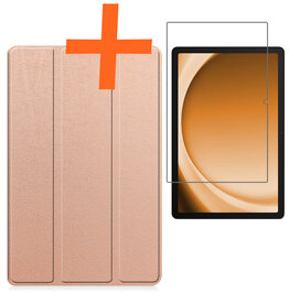 Nomfy Nomfy Samsung Galaxy Tab A9 Hoes Met Screenprotector - Rose Goud