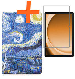 Nomfy Nomfy Samsung Galaxy Tab A9 Hoes Met Screenprotector - Sterrenhemel