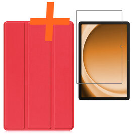 Nomfy Nomfy Samsung Galaxy Tab A9 Plus Hoes Met Screenprotector - Rood