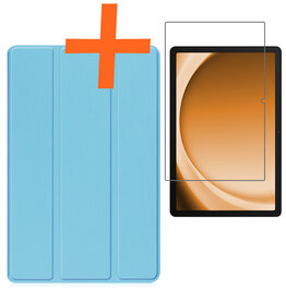 Nomfy Nomfy Samsung Galaxy Tab A9 Plus Hoes Met Screenprotector - Lichtblauw