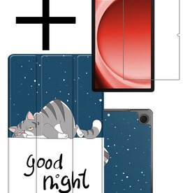 NoXx NoXx Samsung Galaxy Tab A9 Plus Hoes Met Screenprotector - Kat