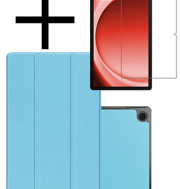 NoXx NoXx Samsung Galaxy Tab A9 Plus Hoes Met Screenprotector - Lichtblauw