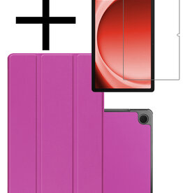 NoXx NoXx Samsung Galaxy Tab A9 Plus Hoes Met Screenprotector - Paars