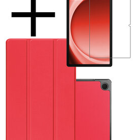 NoXx NoXx Samsung Galaxy Tab A9 Plus Hoes Met Screenprotector - Rood