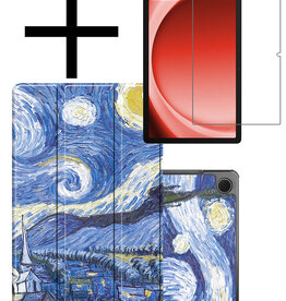 NoXx NoXx Samsung Galaxy Tab A9 Plus Hoes Met Screenprotector - Sterrenhemel