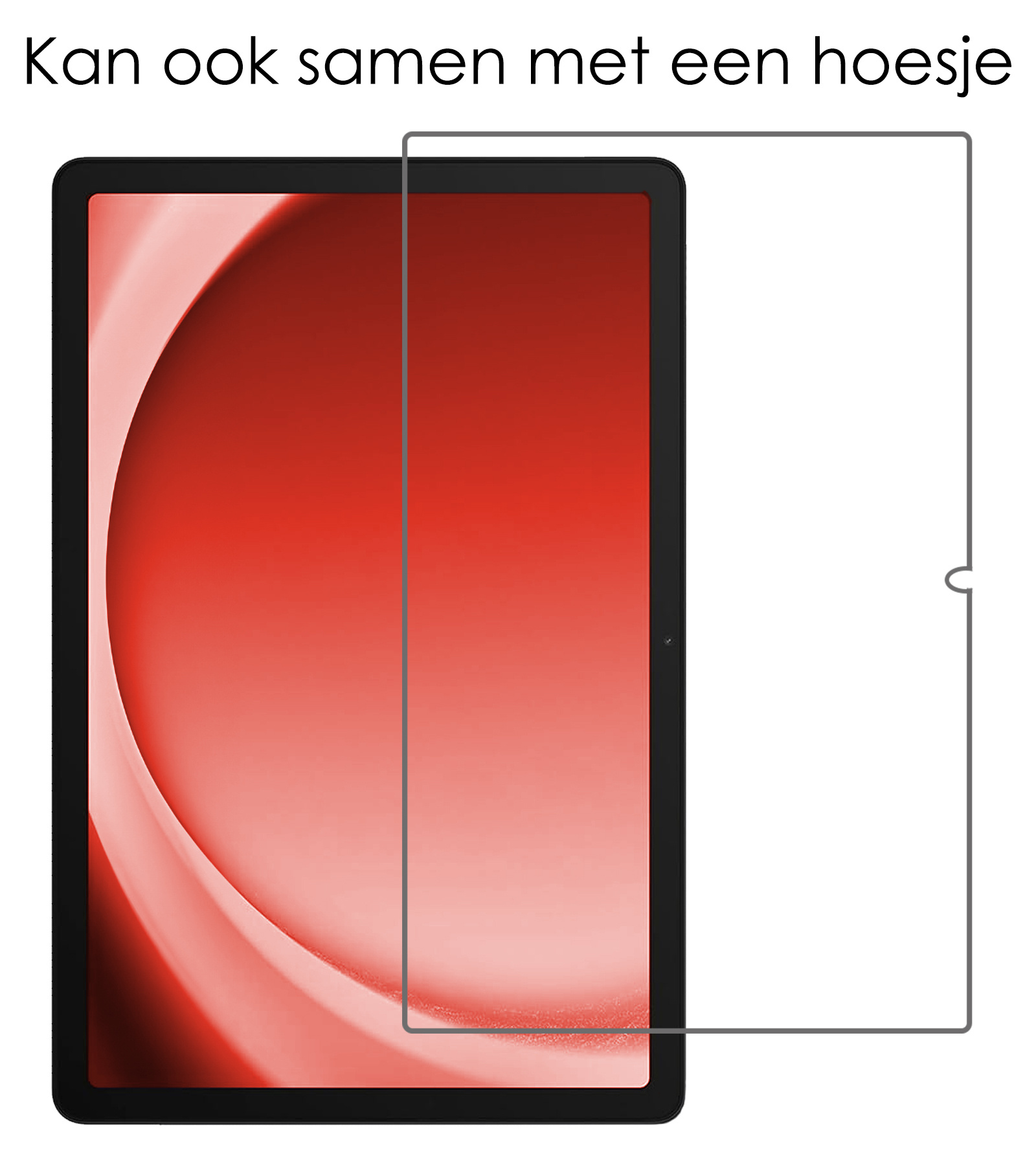 NoXx Hoesje Geschikt voor Samsung Galaxy Tab A9 Plus Hoesje Case Hard Cover Hoes Book Case Met Screenprotector - Vlinders