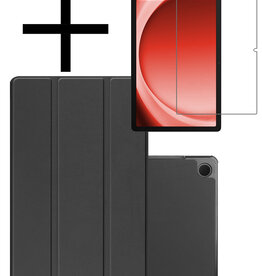 NoXx NoXx Samsung Galaxy Tab A9 Plus Hoes Met Screenprotector - Zwart
