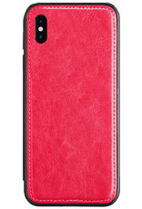 Nomfy Hoesje Geschikt voor iPhone X Hoesje 2-in-1 Bookcase Hoes Case Uitneembaar - Hoes Geschikt voor iPhone X Hoes Cover - Donkerroze