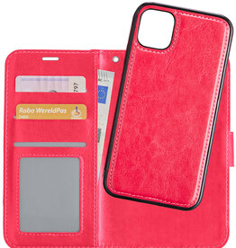 NoXx NoXx iPhone 12 Mini 2-in-1 Hoesje BookCase Uitneembaar - Donkerroze