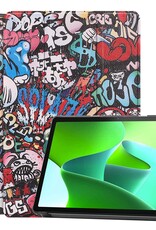 BASEY. Hoesje Geschikt voor Lenovo Tab M10 (3rd gen) Hoes Case Tablet Hoesje Tri-fold - Hoes Geschikt voor Lenovo Tab M10 (3e gen) Hoesje Hard Cover Bookcase Hoes - Graffity
