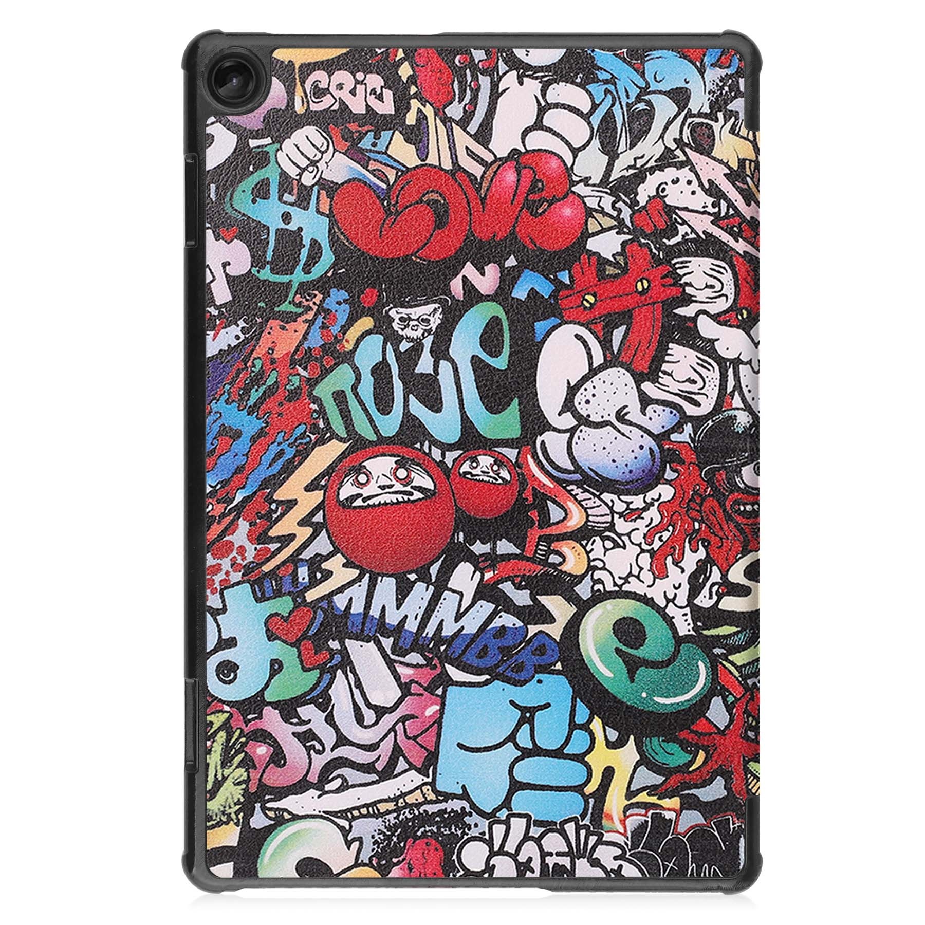 BASEY. Hoesje Geschikt voor Lenovo Tab M10 (3rd gen) Hoes Case Tablet Hoesje Tri-fold - Hoes Geschikt voor Lenovo Tab M10 (3e gen) Hoesje Hard Cover Bookcase Hoes - Graffity