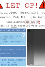 BASEY. Hoesje Geschikt voor Lenovo Tab M10 (3rd gen) Hoes Case Tablet Hoesje Tri-fold - Hoes Geschikt voor Lenovo Tab M10 (3e gen) Hoesje Hard Cover Bookcase Hoes - Grijs