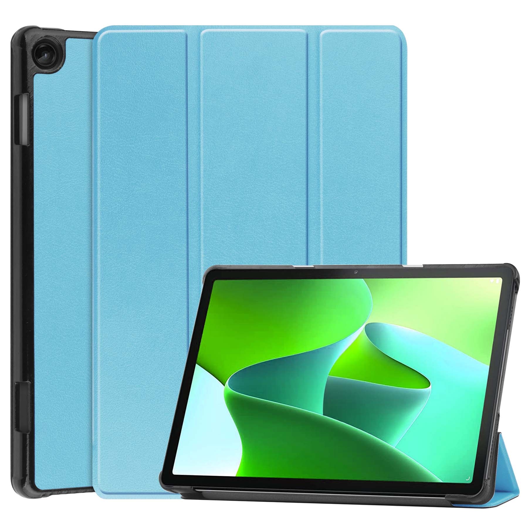 BASEY. Hoesje Geschikt voor Lenovo Tab M10 (3rd gen) Hoes Case Tablet Hoesje Tri-fold - Hoes Geschikt voor Lenovo Tab M10 (3e gen) Hoesje Hard Cover Bookcase Hoes - Lichtblauw