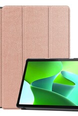 BASEY. Hoesje Geschikt voor Lenovo Tab M10 (3rd gen) Hoes Case Tablet Hoesje Tri-fold - Hoes Geschikt voor Lenovo Tab M10 (3e gen) Hoesje Hard Cover Bookcase Hoes - Rosé goud
