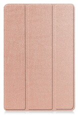BASEY. Hoesje Geschikt voor Lenovo Tab M10 (3rd gen) Hoes Case Tablet Hoesje Tri-fold - Hoes Geschikt voor Lenovo Tab M10 (3e gen) Hoesje Hard Cover Bookcase Hoes - Rosé goud