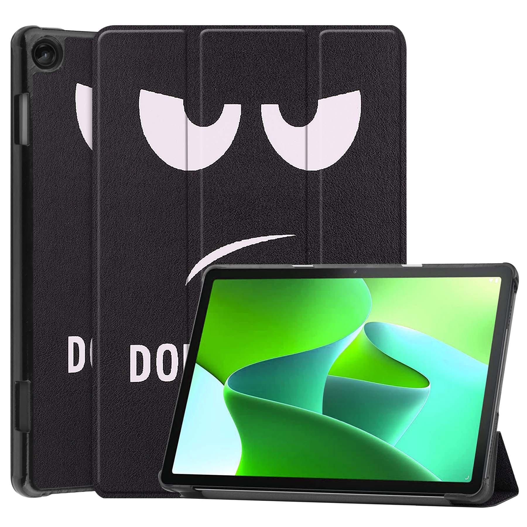 BASEY. Hoesje Geschikt voor Lenovo Tab M10 (3rd gen) Hoes Case Tablet Hoesje Tri-fold - Hoes Geschikt voor Lenovo Tab M10 (3e gen) Hoesje Hard Cover Bookcase Hoes - Don't Touch Me