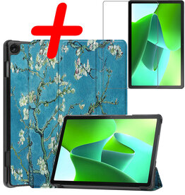 BASEY. BASEY. Lenovo Tab M10 (Gen 3) Hoesje Met Screenprotector - Bloesem