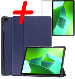BASEY. BASEY. Lenovo Tab M10 (Gen 3) Hoesje Met Screenprotector - Donkerblauw