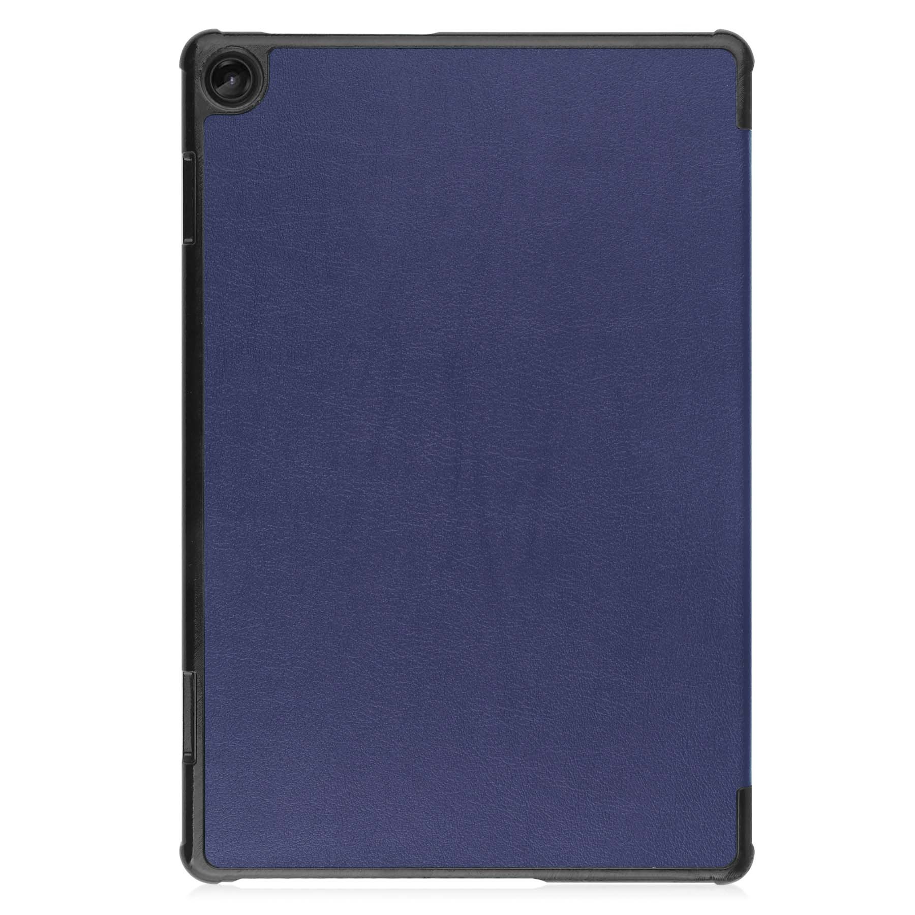 BASEY. Hoesje Geschikt voor Lenovo Tab M10 (3rd gen) Hoes Case Tablet Hoesje Tri-fold Met Screenprotector - Hoes Geschikt voor Lenovo Tab M10 (3e gen) Hoesje Hard Cover Bookcase Hoes - Donkerblauw