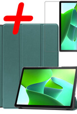 BASEY. Hoesje Geschikt voor Lenovo Tab M10 (3rd gen) Hoes Case Tablet Hoesje Tri-fold Met Screenprotector - Hoes Geschikt voor Lenovo Tab M10 (3e gen) Hoesje Hard Cover Bookcase Hoes - Donkergroen