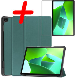 BASEY. BASEY. Lenovo Tab M10 (Gen 3) Hoesje Met Screenprotector - Donkergroen