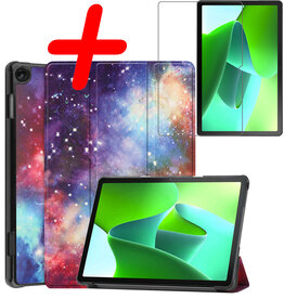 BASEY. BASEY. Lenovo Tab M10 (Gen 3) Hoesje Met Screenprotector - Galaxy