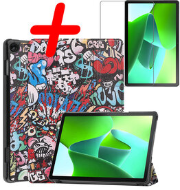 BASEY. BASEY. Lenovo Tab M10 (Gen 3) Hoesje Met Screenprotector - Graffity