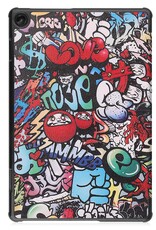 BASEY. Hoesje Geschikt voor Lenovo Tab M10 (3rd gen) Hoes Case Tablet Hoesje Tri-fold Met Screenprotector - Hoes Geschikt voor Lenovo Tab M10 (3e gen) Hoesje Hard Cover Bookcase Hoes - Graffity