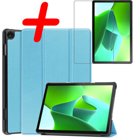 BASEY. BASEY. Lenovo Tab M10 (Gen 3) Hoesje Met Screenprotector - Lichtblauw