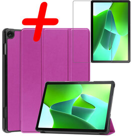 BASEY. BASEY. Lenovo Tab M10 (Gen 3) Hoesje Met Screenprotector - Paars
