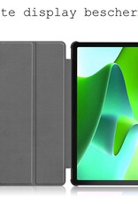 BASEY. Hoesje Geschikt voor Lenovo Tab M10 (3rd gen) Hoes Case Tablet Hoesje Tri-fold Met Screenprotector - Hoes Geschikt voor Lenovo Tab M10 (3e gen) Hoesje Hard Cover Bookcase Hoes - Paars
