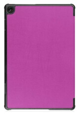 BASEY. Hoesje Geschikt voor Lenovo Tab M10 (3rd gen) Hoes Case Tablet Hoesje Tri-fold Met Screenprotector - Hoes Geschikt voor Lenovo Tab M10 (3e gen) Hoesje Hard Cover Bookcase Hoes - Paars