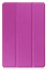 BASEY. Hoesje Geschikt voor Lenovo Tab M10 (3rd gen) Hoes Case Tablet Hoesje Tri-fold Met Screenprotector - Hoes Geschikt voor Lenovo Tab M10 (3e gen) Hoesje Hard Cover Bookcase Hoes - Paars