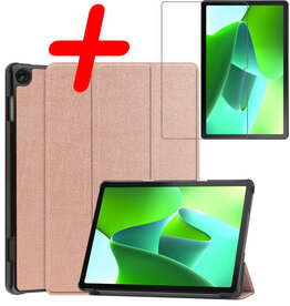 BASEY. BASEY. Lenovo Tab M10 (Gen 3) Hoesje Met Screenprotector - Rose Goud