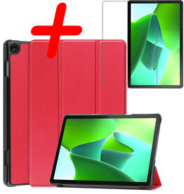 BASEY. BASEY. Lenovo Tab M10 (Gen 3) Hoesje Met Screenprotector - Rood