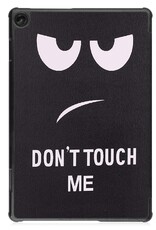 BASEY. Hoesje Geschikt voor Lenovo Tab M10 (3rd gen) Hoes Case Tablet Hoesje Tri-fold Met Screenprotector - Hoes Geschikt voor Lenovo Tab M10 (3e gen) Hoesje Hard Cover Bookcase Hoes - Don't Touch Me