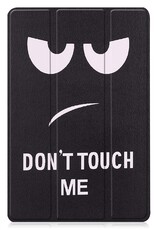 BASEY. Hoesje Geschikt voor Lenovo Tab M10 (3rd gen) Hoes Case Tablet Hoesje Tri-fold Met Screenprotector - Hoes Geschikt voor Lenovo Tab M10 (3e gen) Hoesje Hard Cover Bookcase Hoes - Don't Touch Me