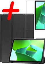 BASEY. Hoesje Geschikt voor Lenovo Tab M10 (3rd gen) Hoes Case Tablet Hoesje Tri-fold Met Screenprotector - Hoes Geschikt voor Lenovo Tab M10 (3e gen) Hoesje Hard Cover Bookcase Hoes - Zwart
