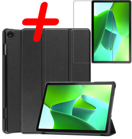BASEY. BASEY. Lenovo Tab M10 (Gen 3) Hoesje Met Screenprotector - Zwart