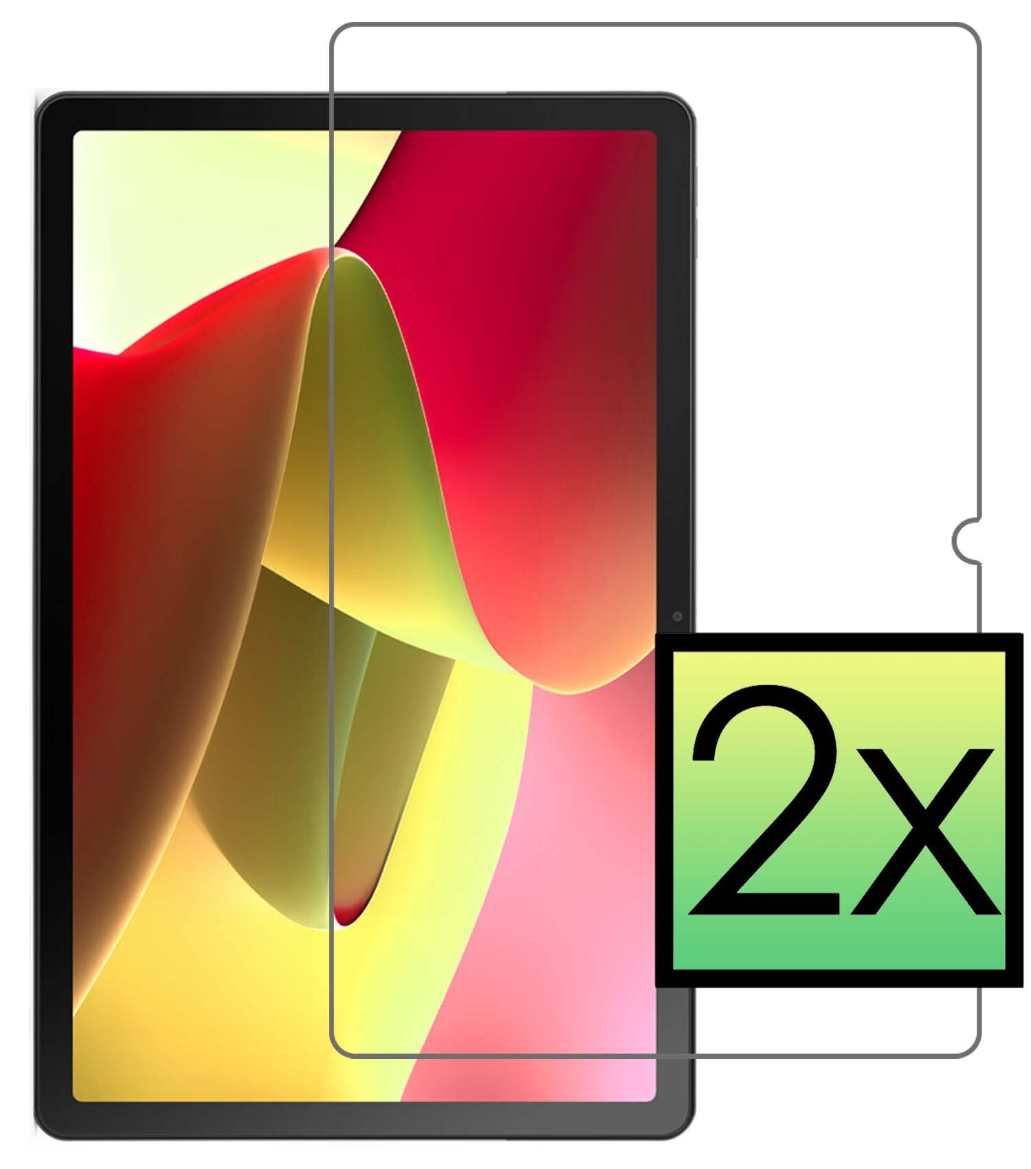 NoXx Screenprotector Geschikt voor Lenovo Tab M10 (3rd gen) Screenprotector Bescherm Glas Screen Protector - 2x