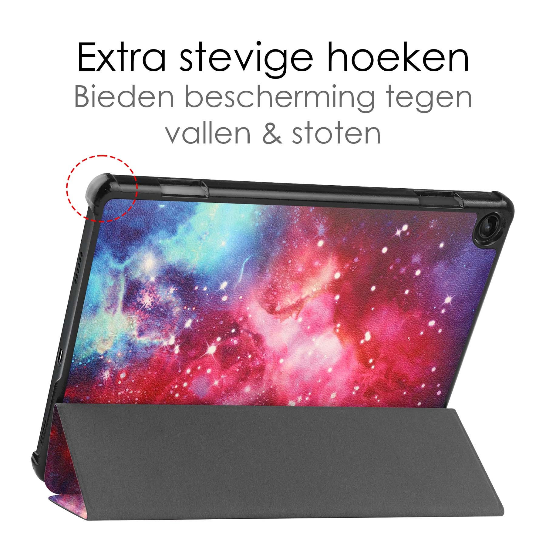 NoXx Hoesje Geschikt voor Lenovo Tab M10 (3rd gen) Hoesje Case Hard Cover Hoes Book Case - Galaxy
