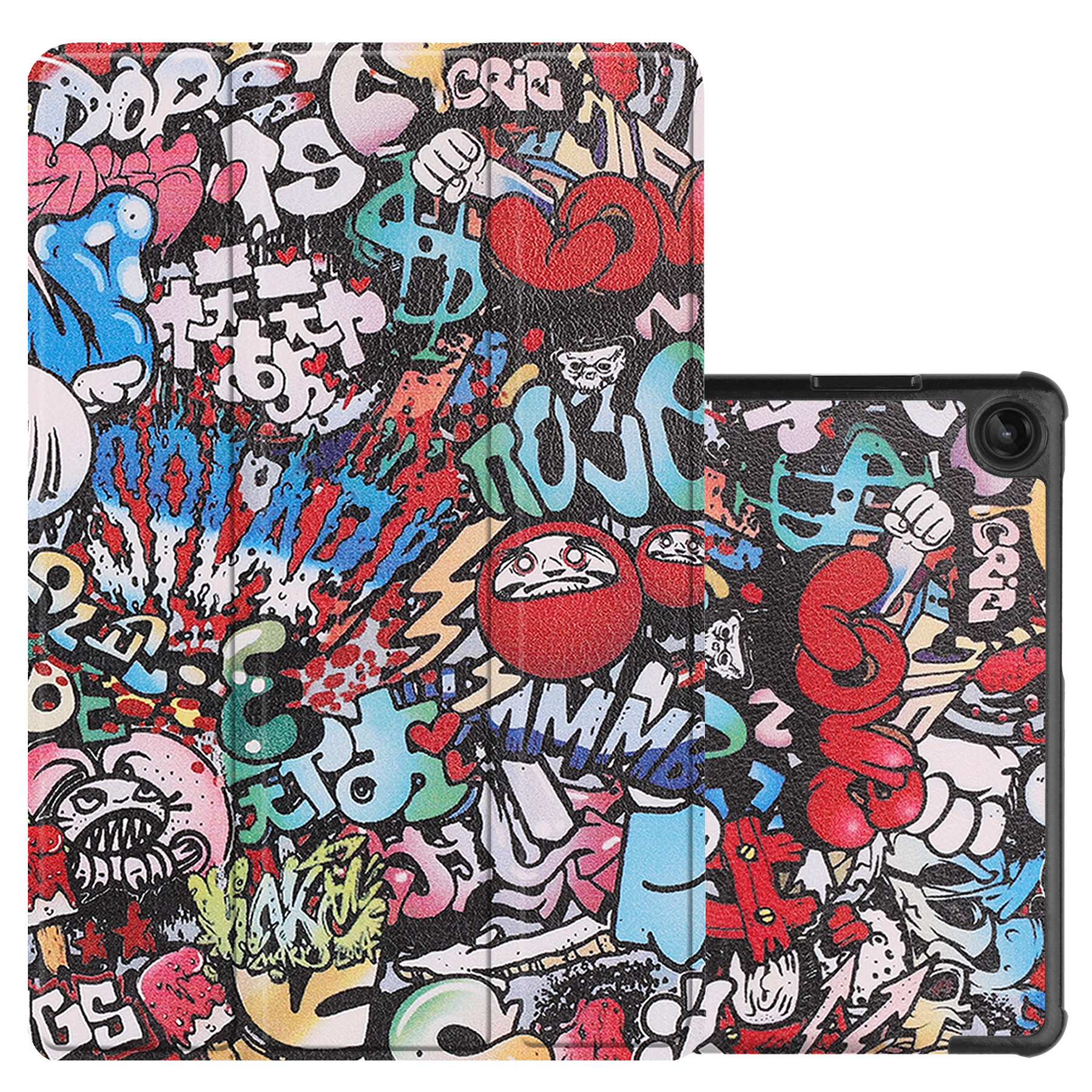 NoXx Hoesje Geschikt voor Lenovo Tab M10 (3rd gen) Hoesje Case Hard Cover Hoes Book Case - Graffity